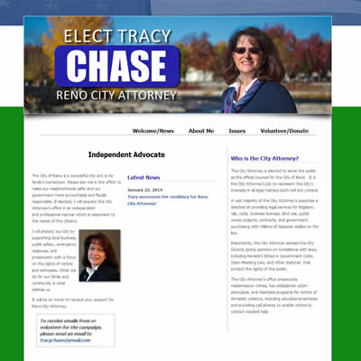 Front page of chase4reno.com